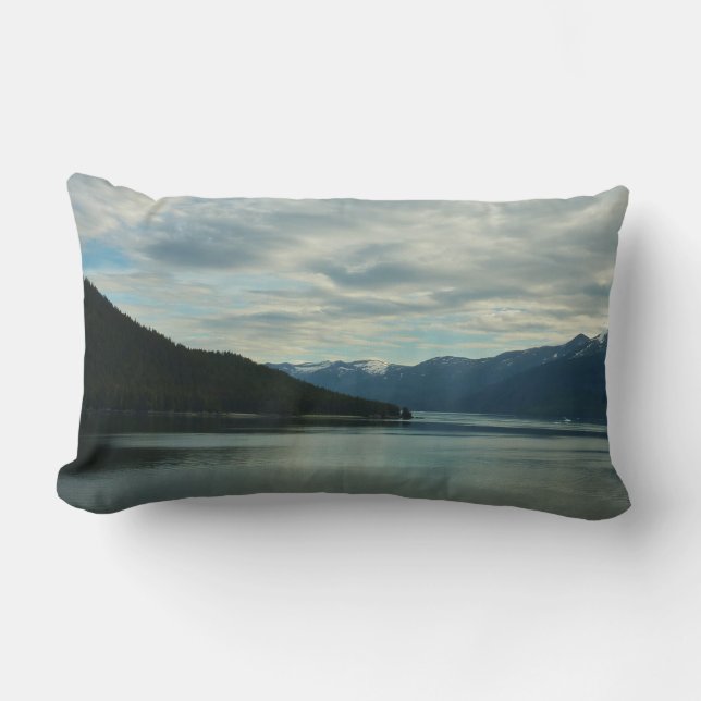 Alaskan Coast II Beautiful Nature Photography Lumbar Pillow (Front)