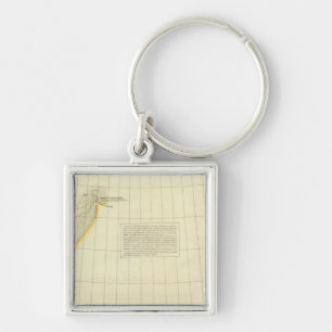 Alaskan Coast Map Keychain
