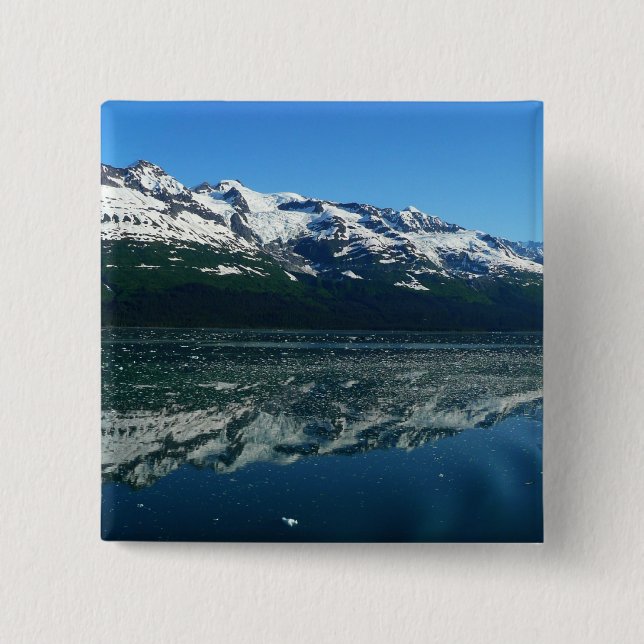 Alaskan Coastline Beautiful Nature Photography 2 Inch Square Button (Front)