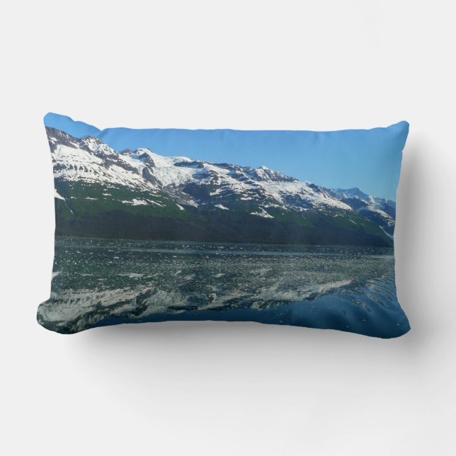 Alaskan Coastline Beautiful Nature Photography Lumbar Pillow (Front)