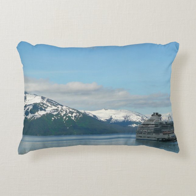 Alaskan Cruise Vacation Travel Photography Accent Pillow (Front)