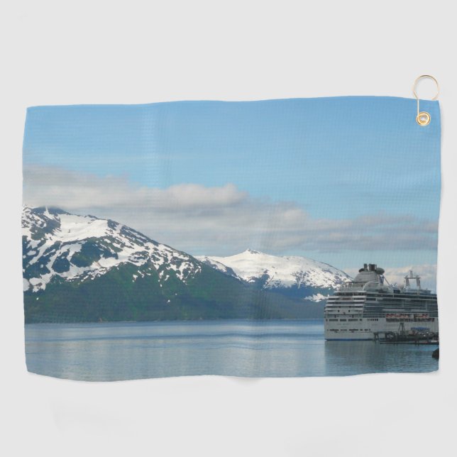 Alaskan Cruise Vacation Travel Photography Golf Towel (Horizontal)
