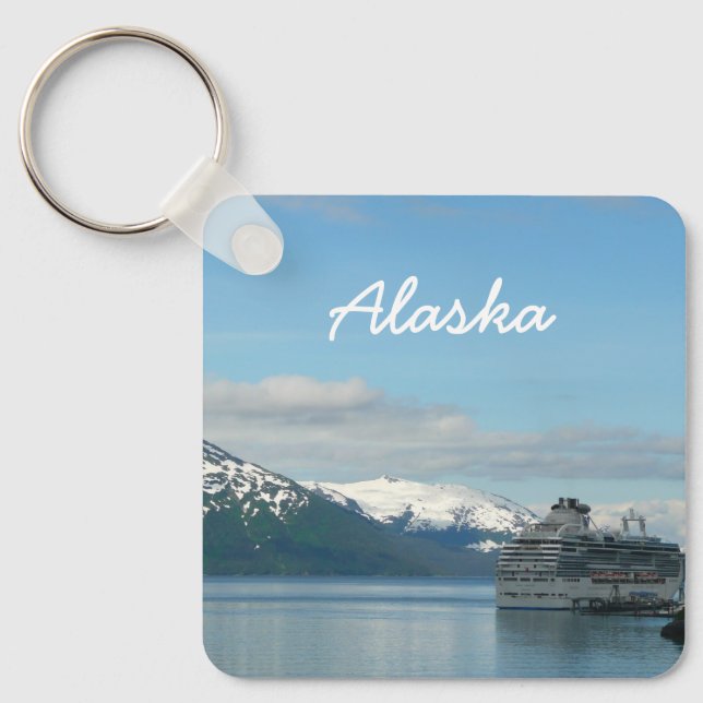 Alaskan Cruise Vacation Travel Photography Keychain (Front)