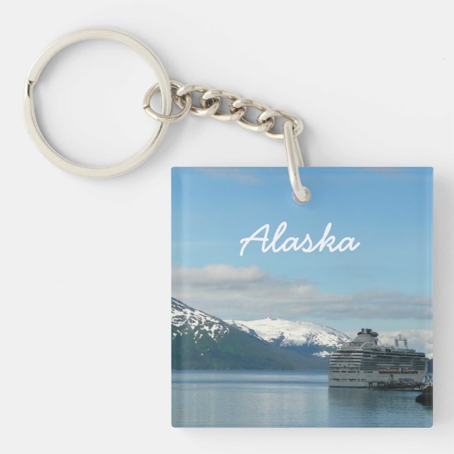 Alaskan Cruise Vacation Travel Photography Keychain (Front)