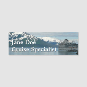 Alaskan Cruise Vacation Travel Photography Name Tag