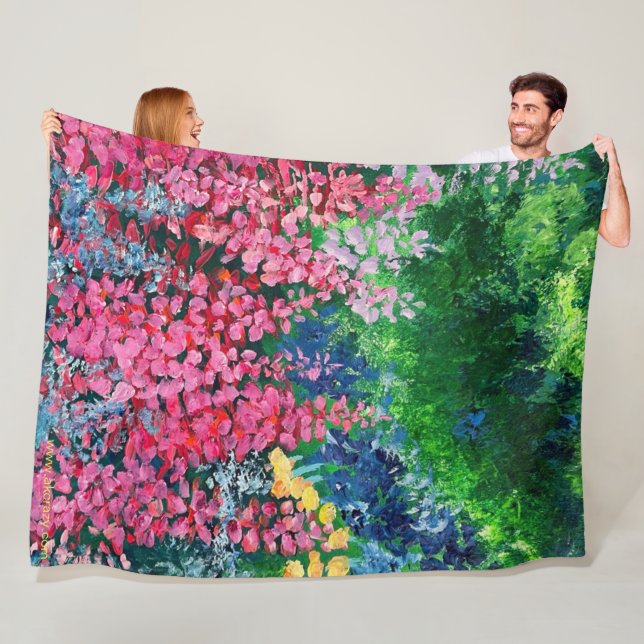 Alaskan Fireweed Fleece Blanket (In Situ)