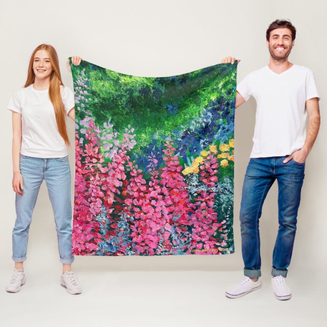 Alaskan Fireweed Fleece Blanket (In Situ)