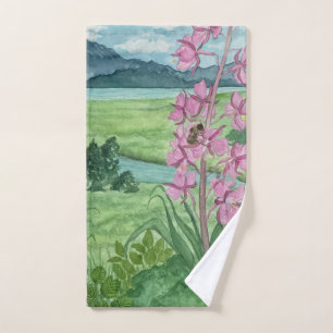Alaskan fireweed summer towel