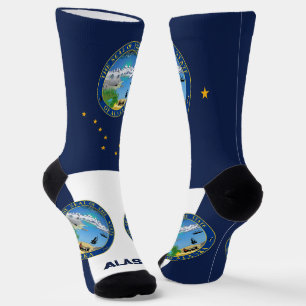 Alaskan Flag Patriotic, Alaska, USA State Premium Socks