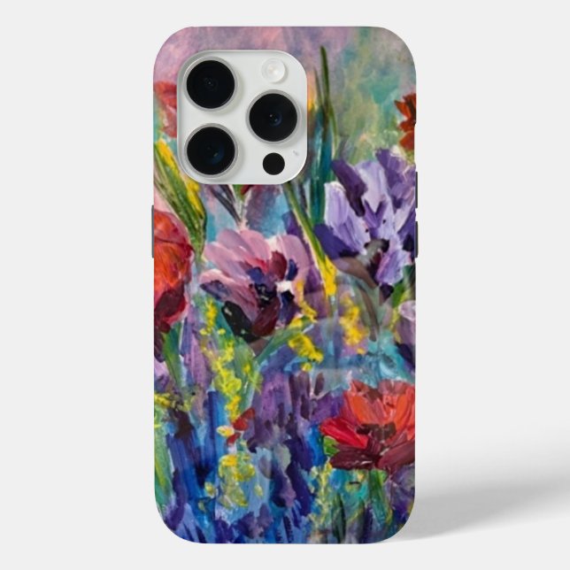 Alaskan Flowers iphone 15 pro case  (Back)