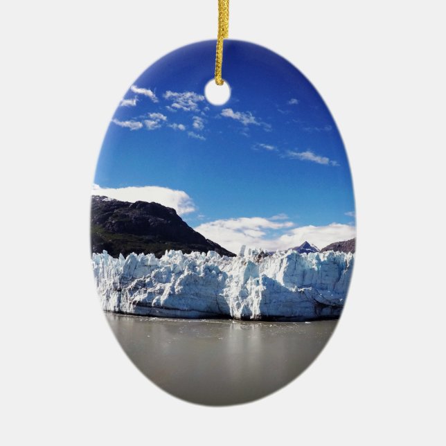 Alaskan Glacier Ceramic Ornament (Front)