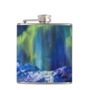Alaskan Glacier Reflections Flask