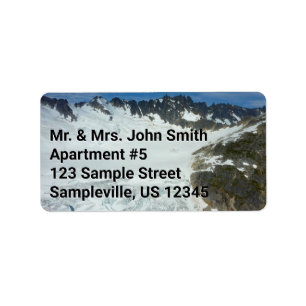 Alaskan Glacier Scenic Travel Landscape Label