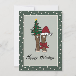 Alaskan Holiday Boots  Card
