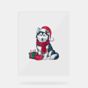 Alaskan Husky Chien Fêtes de Noël Père Noël