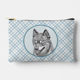 Alaskan Klee Kai AKK Husky Painting Cute Dog Art Accessory Pouch