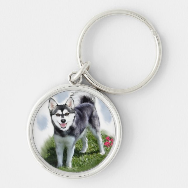Alaskan Klee Kai Art Keychain (Front)