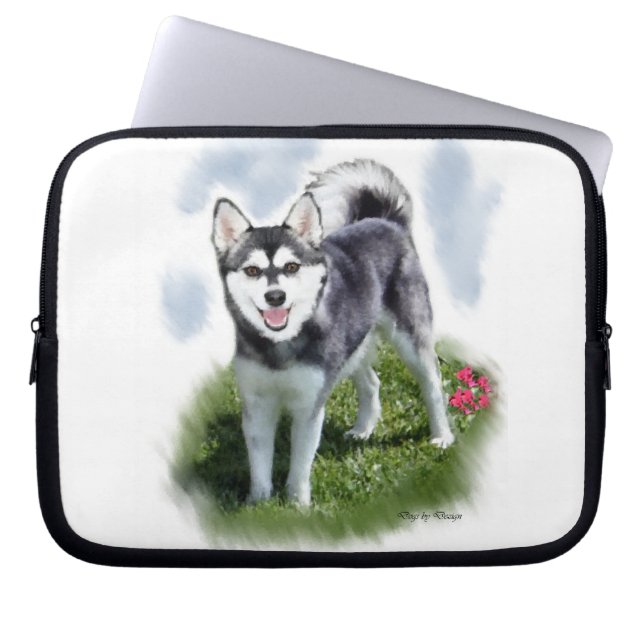 Alaskan Klee Kai Art Laptop Sleeve (Front)