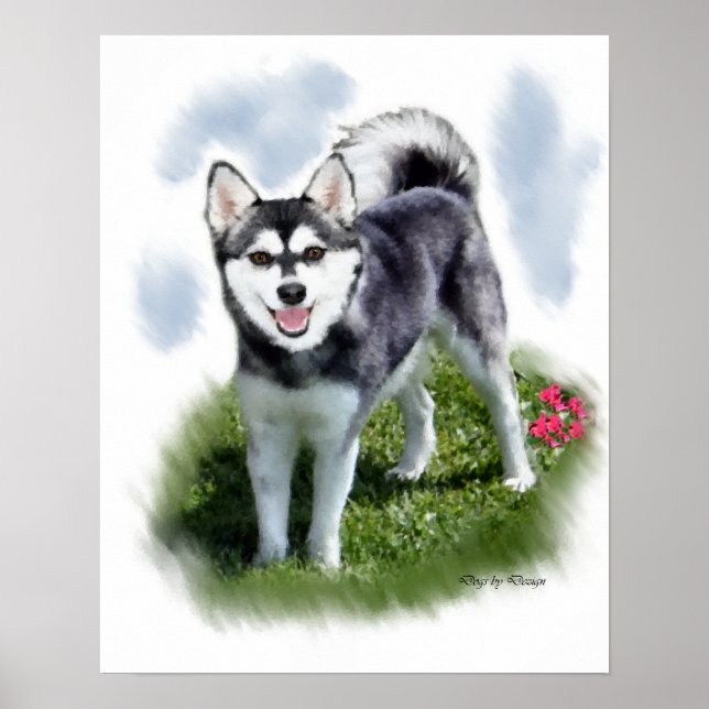 Alaskan Klee Kai Art Poster (Front)
