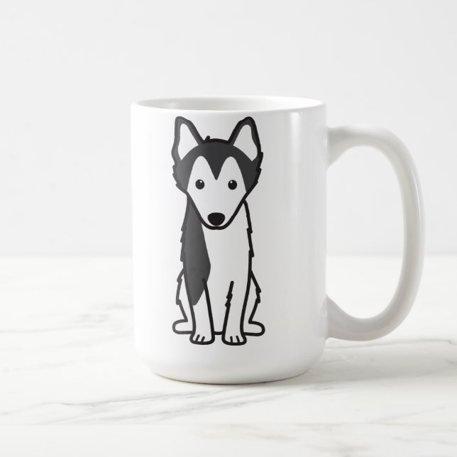 Alaskan Klee Kai Dog Cartoon Coffee Mug (Right)
