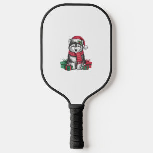 Alaskan Klee Kai Dog Christmas Parties Holiday San Pickleball Paddle