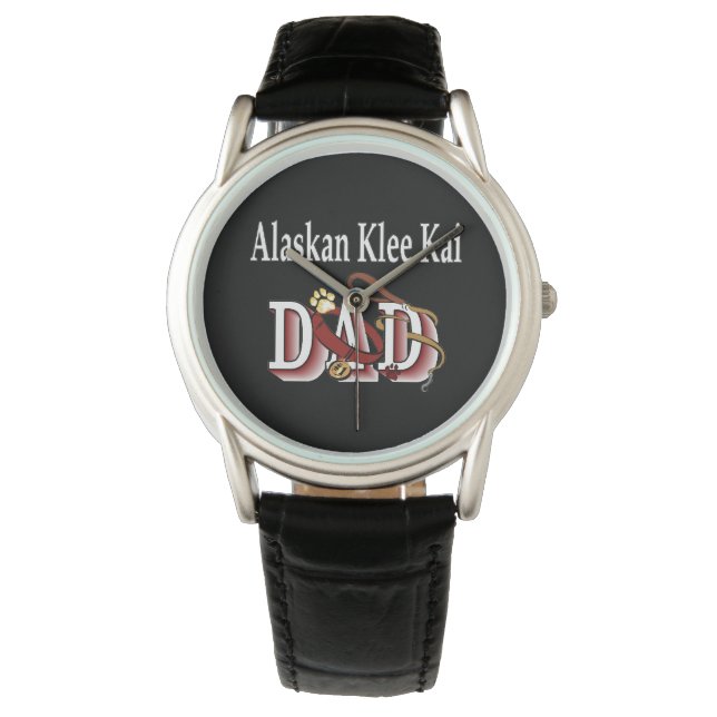 Alaskan Klee Kai Dog Dad Watch (Front)