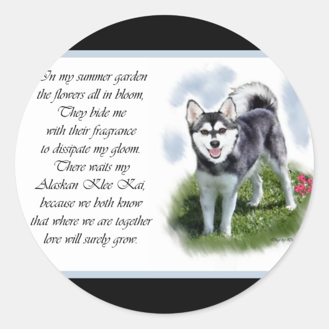 Alaskan Klee Kai Gifts Classic Round Sticker (Front)