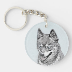 Alaskan Klee Kai Peinture - Cute Original Chien Ar