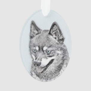 Alaskan Klee Kai Peinture - Cute Original Chien Ar