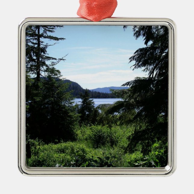 Alaskan Landscape Beautiful Alaska Photography Metal Ornament (Front)