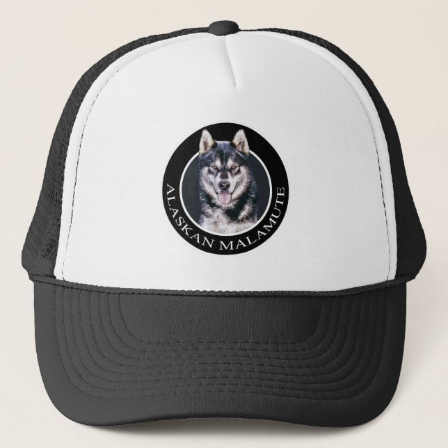 Alaskan Malamute 002 Trucker Hat (Front)