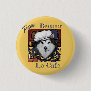 Alaskan Malamute 1 Inch Round Button