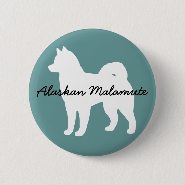 Alaskan Malamute 2 Inch Round Button (Front)
