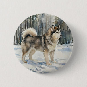 Alaskan Malamute 2 Inch Round Button