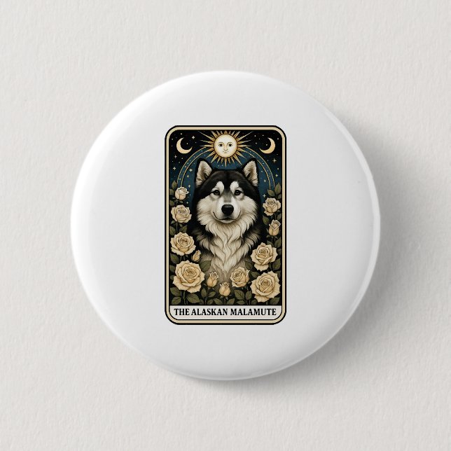 Alaskan Malamute 2 Inch Round Button (Front)