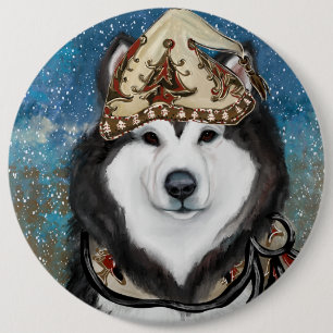 Alaskan Malamute                6 Inch Round Button