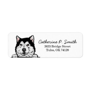 Alaskan Malamute Adresse de retour Label