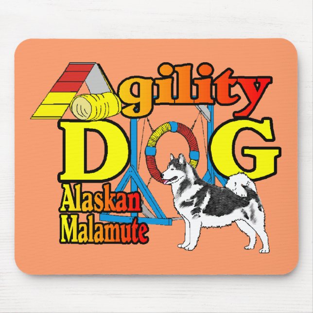 Alaskan Malamute Agility Gifts Mouse Pad (Front)