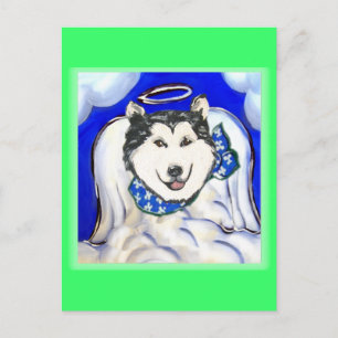 Alaskan Malamute Angel Postcard