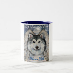 Alaskan Malamute Angel Two-Tone Coffee Mug