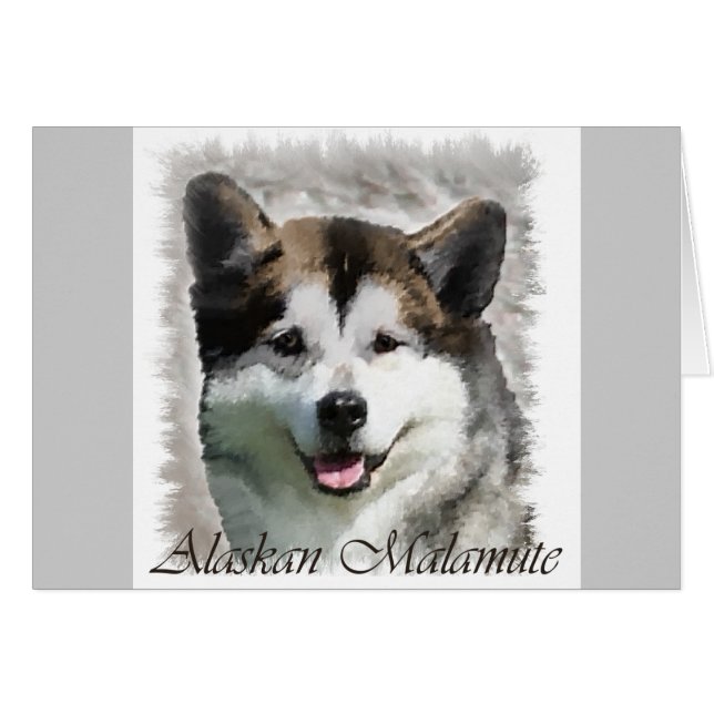 Alaskan Malamute Art Gifts (Front Horizontal)