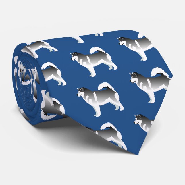 Alaskan Malamute Basic Design Tie (Rolled)