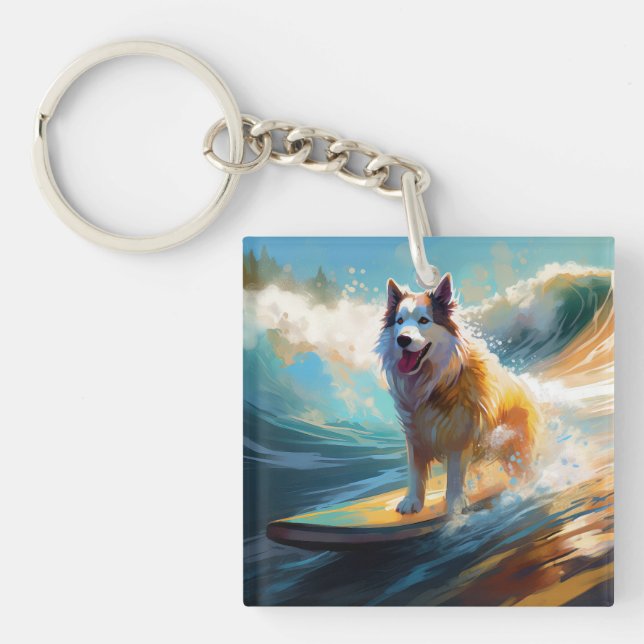 Alaskan Malamute Beach Surf Peinture (Devant)
