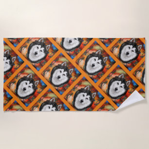 ALASKAN MALAMUTE BEACH TOWEL