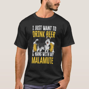 Alaskan Malamute Beer T-Shirt