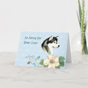 Alaskan Malamute ~ Blue w/ White Diamonds Card
