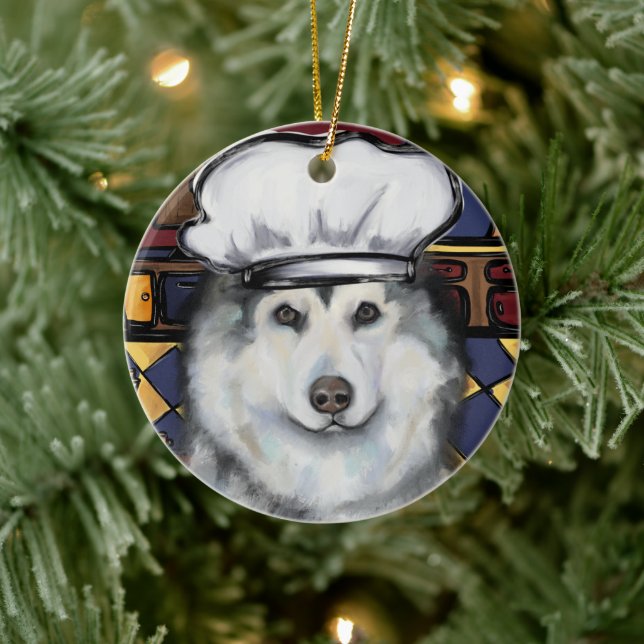 Alaskan Malamute                       Ceramic Ornament (Tree)