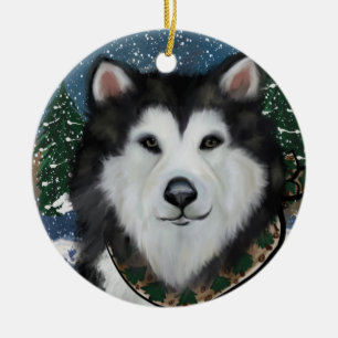 Alaskan Malamute                 Ceramic Ornament