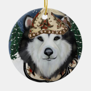 Alaskan Malamute                Ceramic Ornament