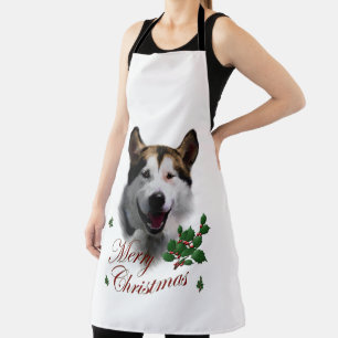 Alaskan Malamute Christmas Gifts Apron